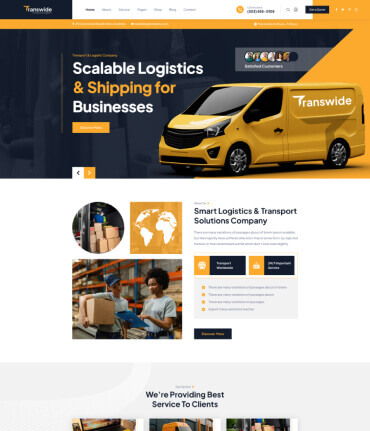 Création site transport logistique livraison cargo camions entreprise