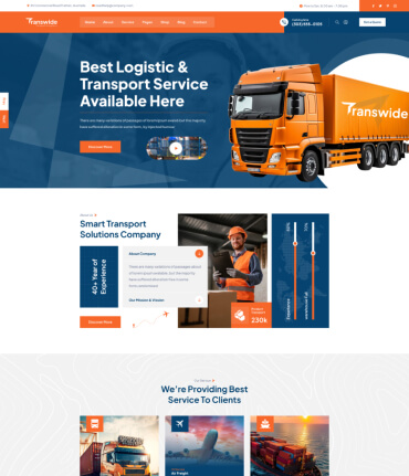Création site transport logistique livraison fret solutions supply chain